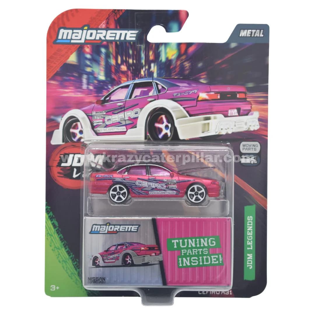 Majorette: JDM Legends Deluxe Set - Nissan Cefiro (A31) - Pink Chase